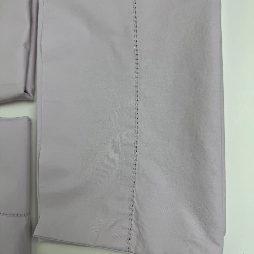 Cuddledown Set Pillow Covers Cases  2pc King + 1pc Standard  Lilac 100% ORGANIC